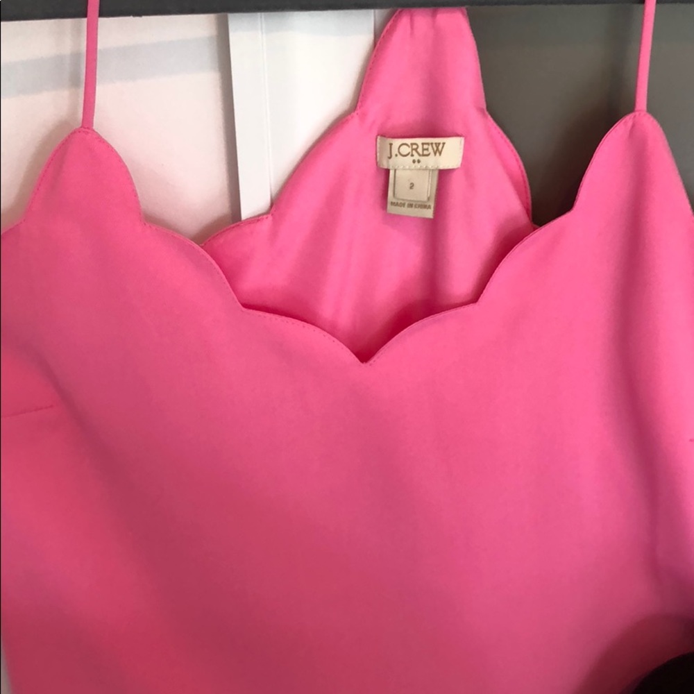 J. Crew Scallop Neckline Pink Tank (Size 2) - Picture 5 of 8